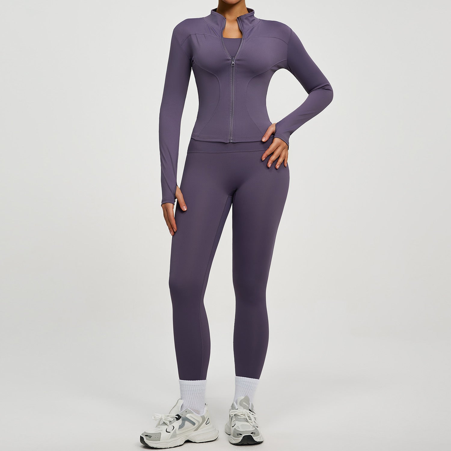 Fitness High-waist Butt-lifting Running Two-piece Set