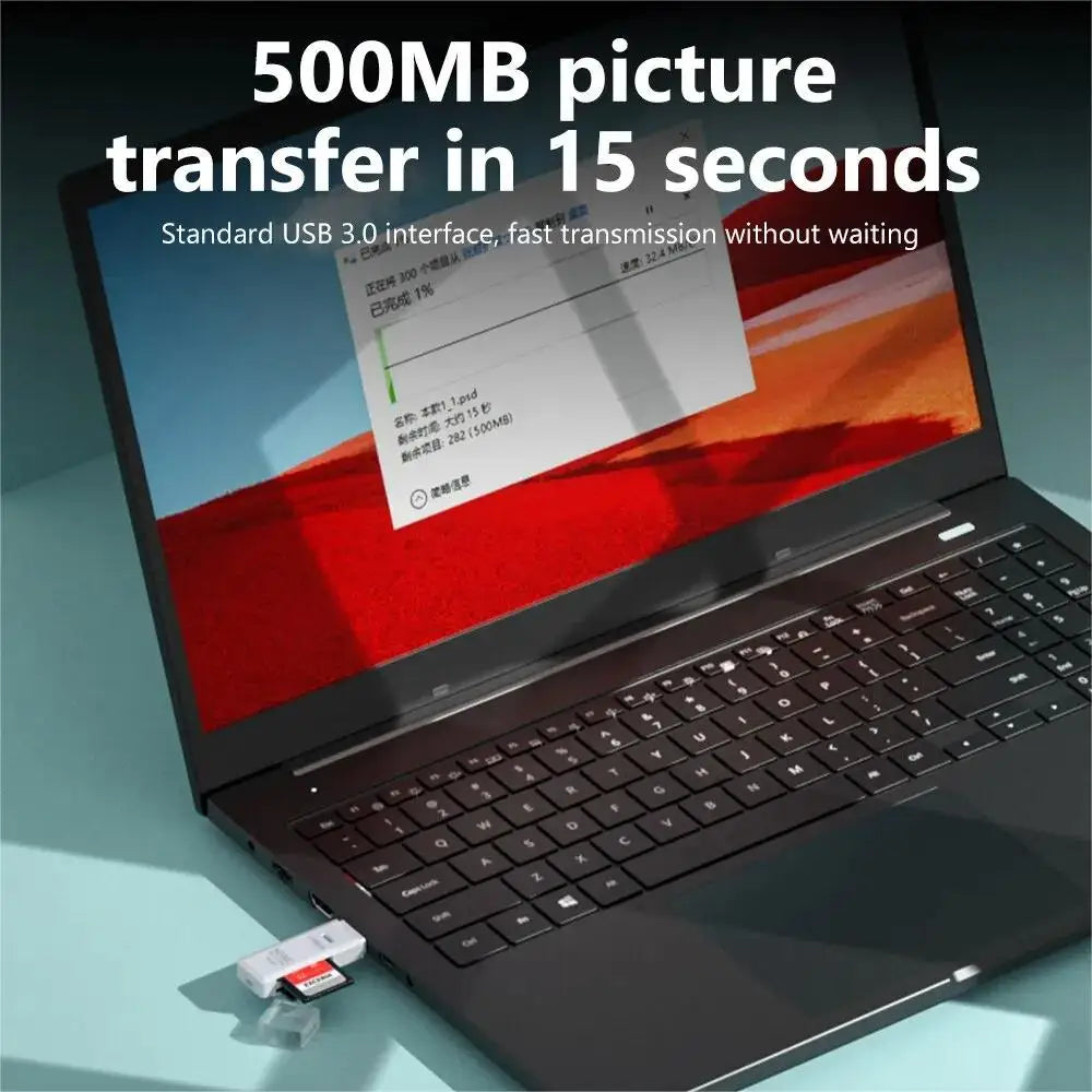 2-in-1 USB 3.0 Card Reader for MicroSD and SD Cards