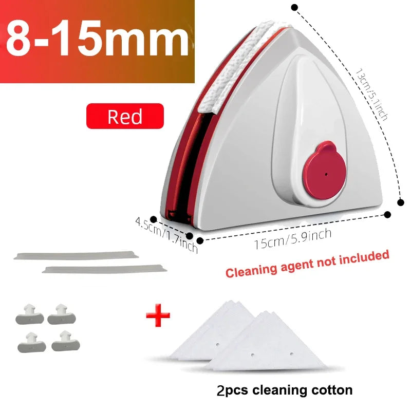 Double-Sided Magnetic Window Cleaner with Auto Drainage