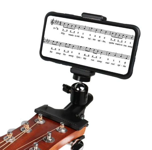 Guitar Phone Clip Stand – Hands-Free Smartphone Mount for Musicians