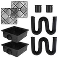 2Pcs Gutter Downspout Extension For Spring Summer Home Innovation Low Profile No Deep Digging Catch Basin Downspout Exte