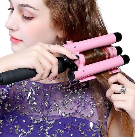 Triple Barrel Curling Iron for Effortless Beach Waves