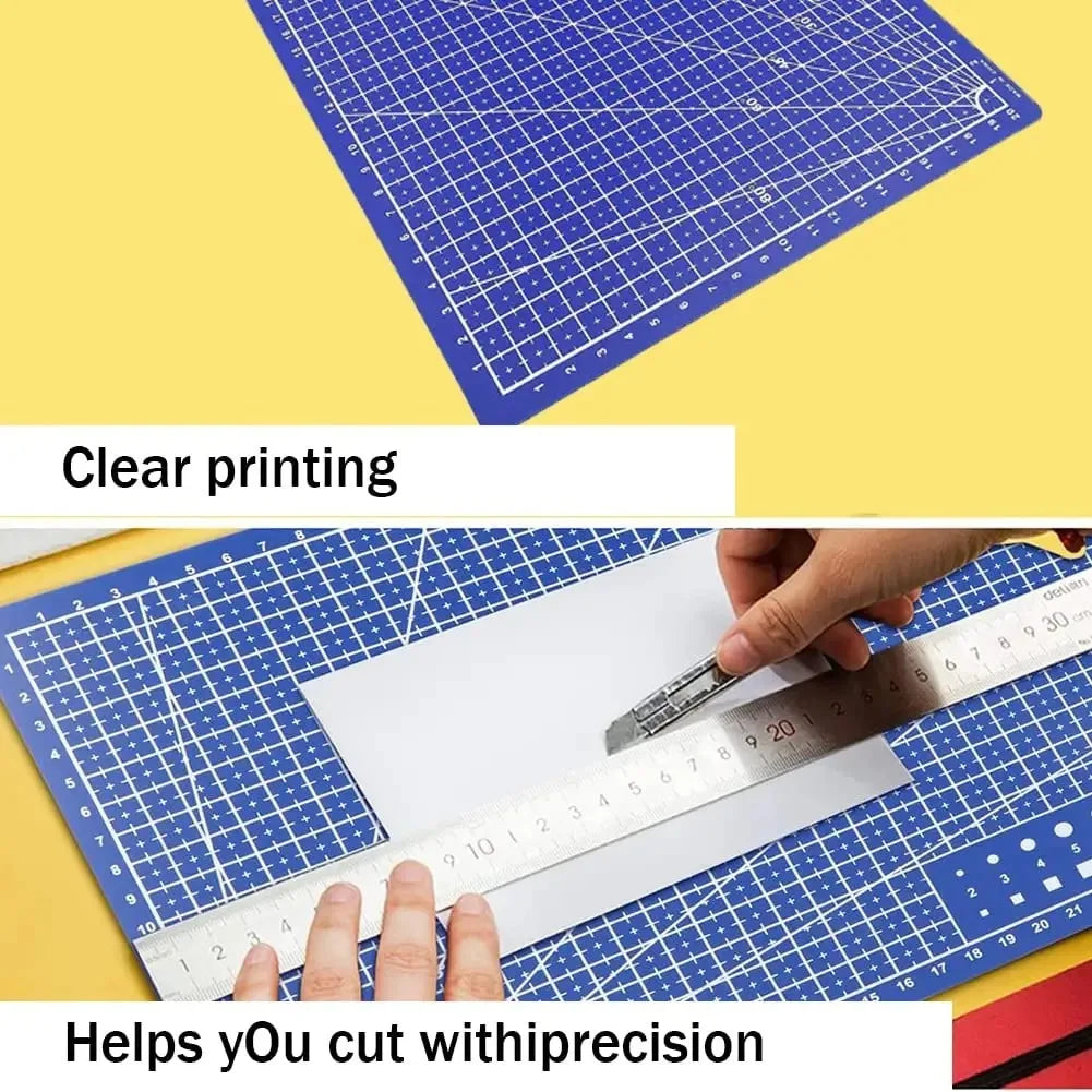 Self-Healing PVC Cutting Mat for Crafts and Sewing – A3, A4, or A5