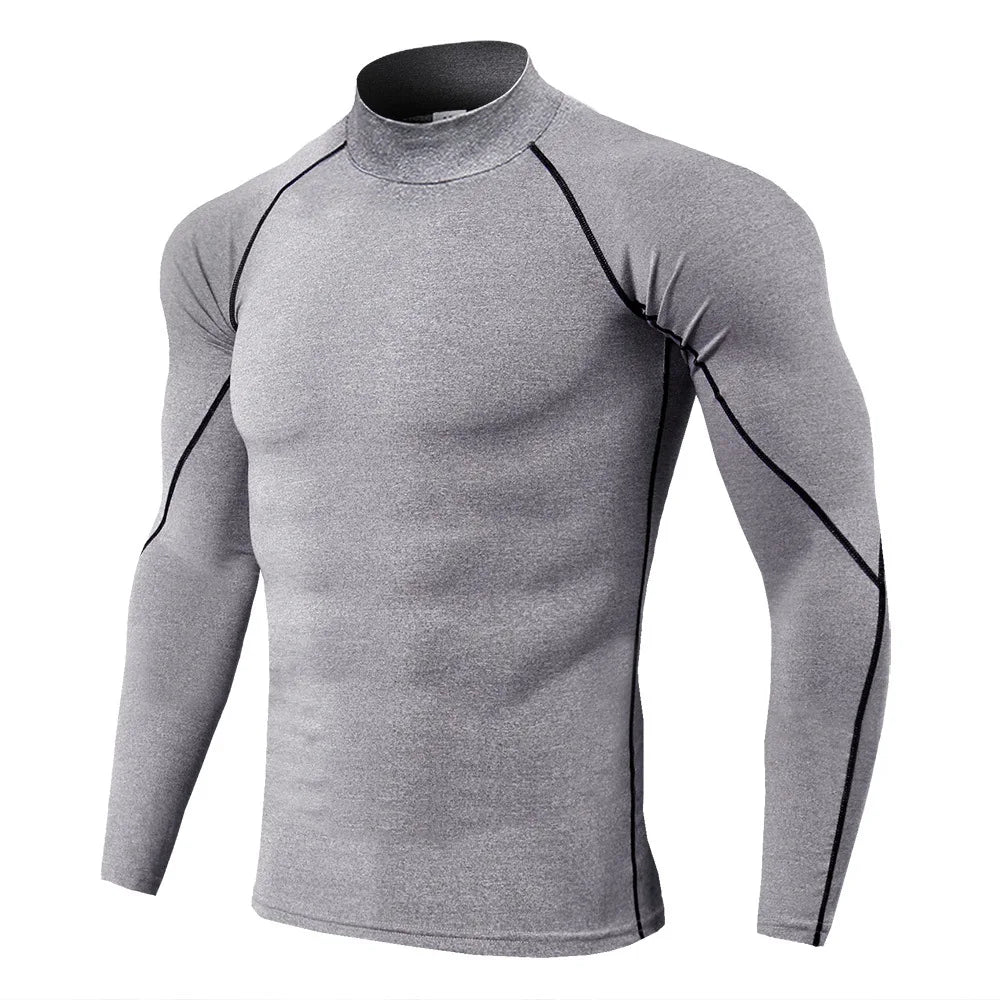 Men's Long Sleeve Compression Workout Shirt – Quick-Dry Athletic Fit