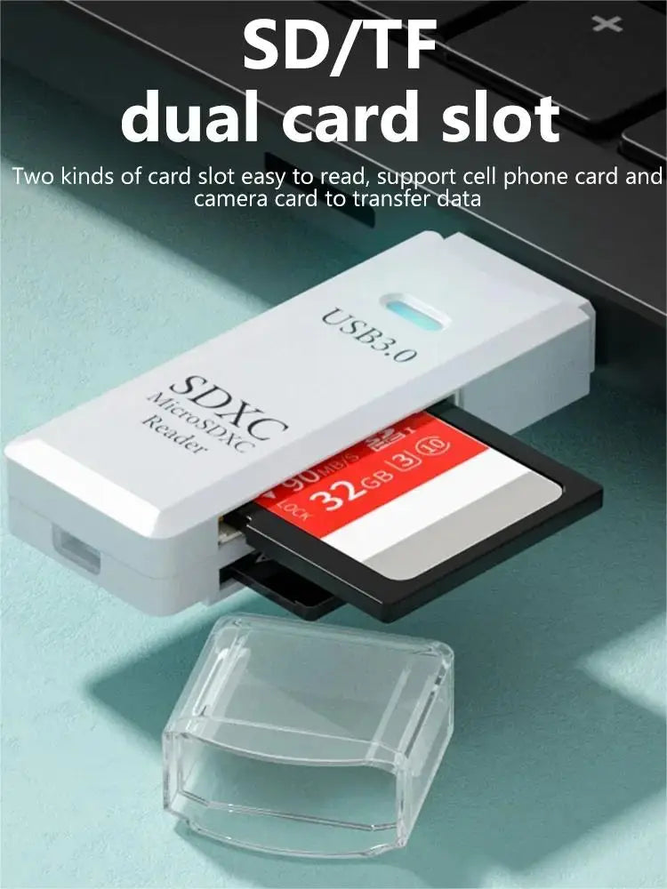 2-in-1 USB 3.0 Card Reader for MicroSD and SD Cards