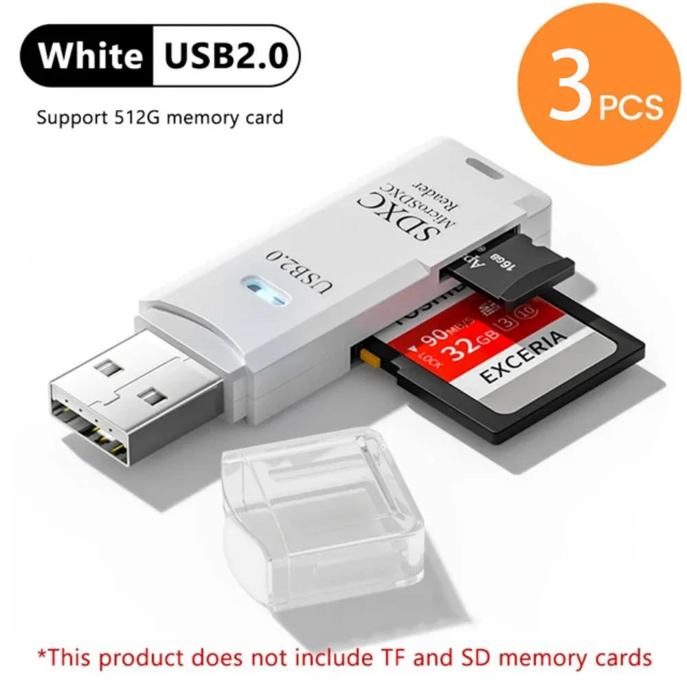 2-in-1 USB 3.0 Card Reader for MicroSD and SD Cards