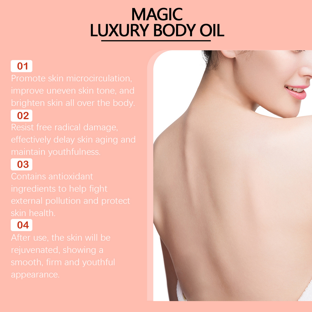 Lavender & Rose Body Oil with Hyaluronic Acid – Lightweight Moisturizer