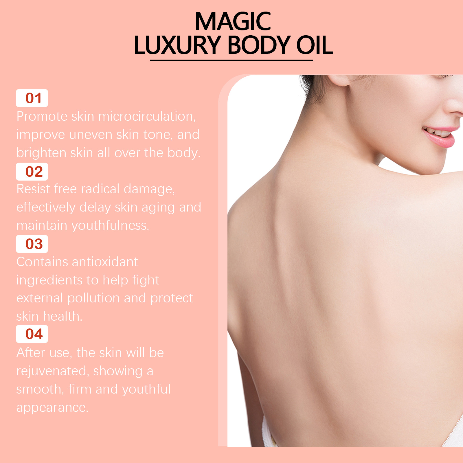 Lavender & Rose Body Oil with Hyaluronic Acid – Lightweight Moisturizer