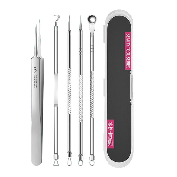 8-Piece Stainless Steel Acne Extraction Tool Set