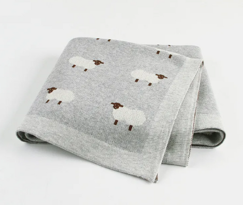 Baby Sheepskin Blanket with Windproof Protective Cover
