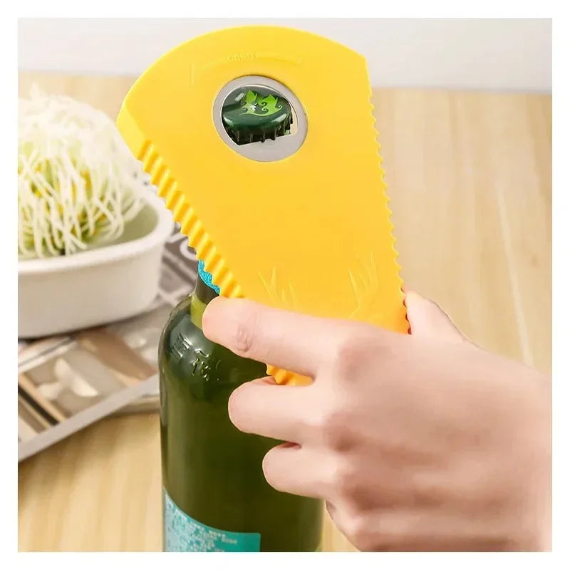 Carrot-Shaped Multifunctional Bottle and Can Opener