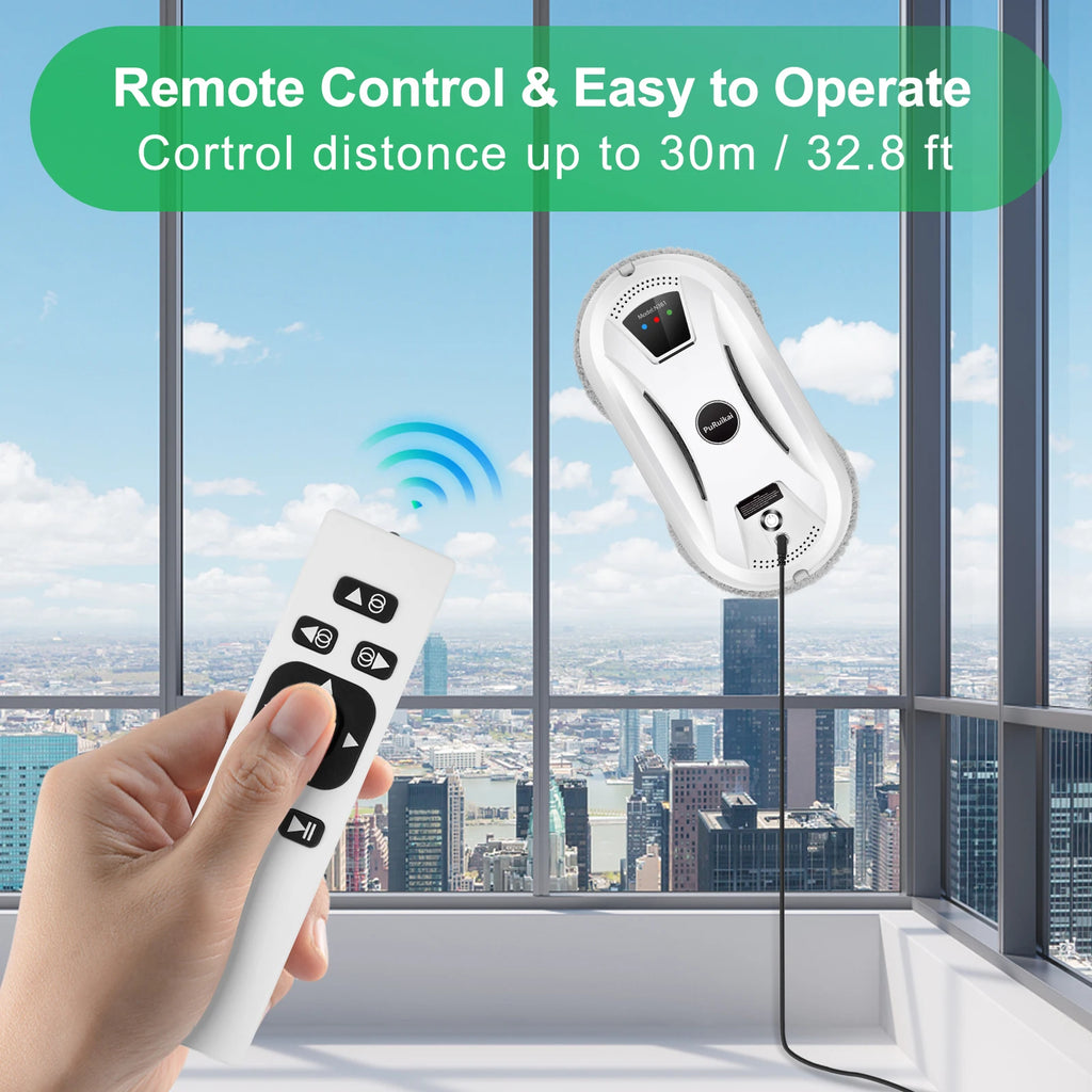 Smart Window Cleaning Robot with Safety Harness