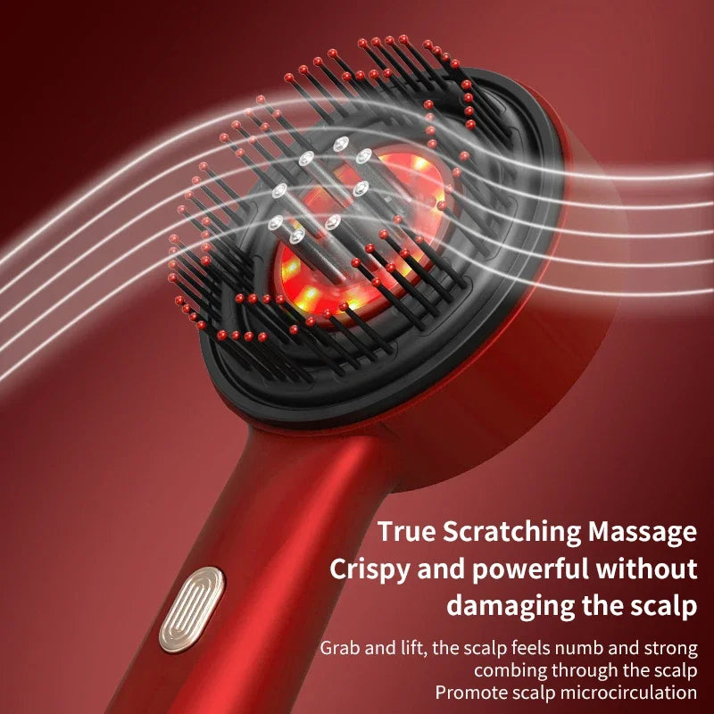 Red Light Scalp Massage Comb with Heat and Serum Infusion
