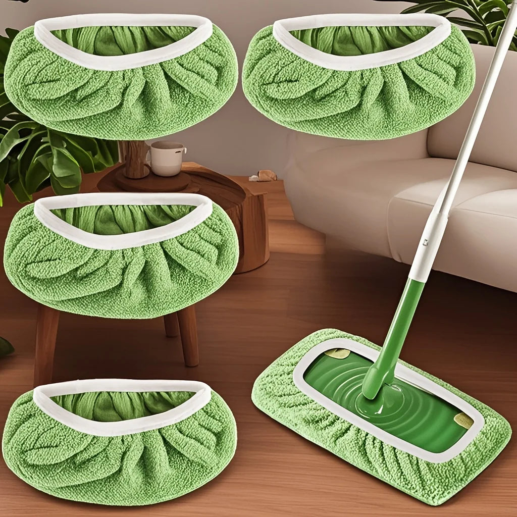 Reusable Microfiber Mop Pads with High Water Absorption – 4 Pack