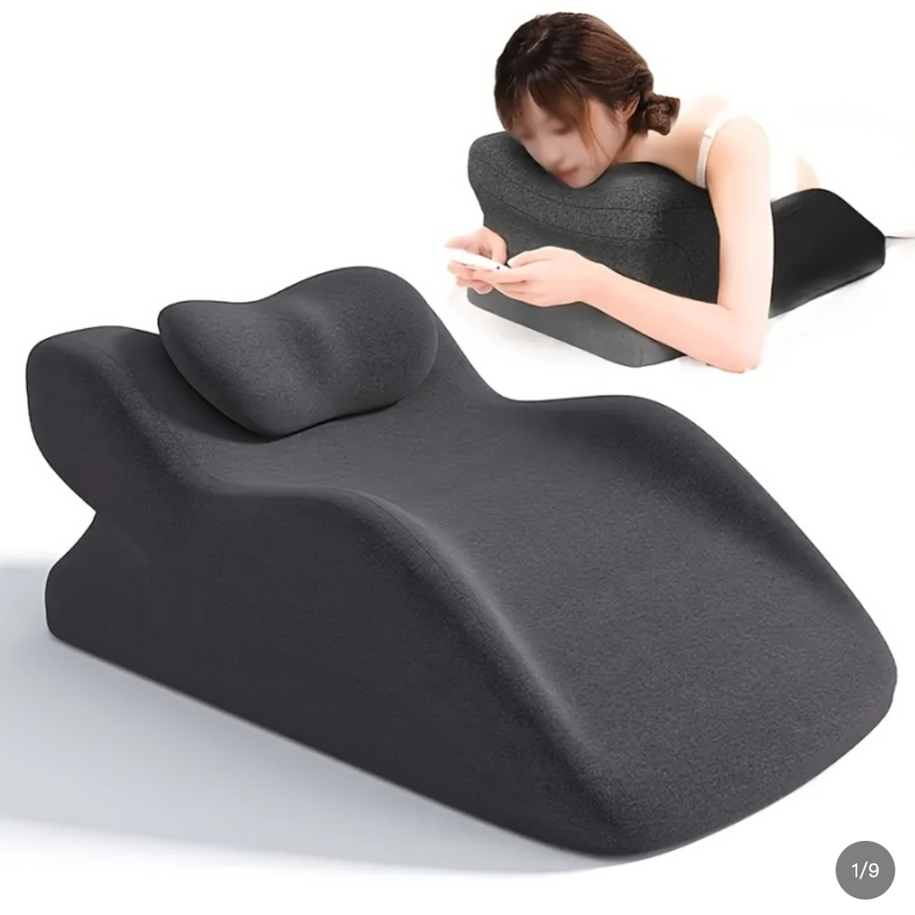 Contoured Pillow for Stomach Sleepers – Neck and Shoulder Support