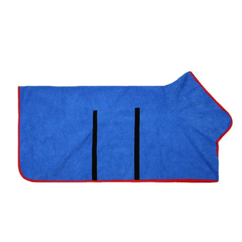 Microfiber Pet Bathrobe – Fast-Drying Dog Towel Robe with Adjustable Fit