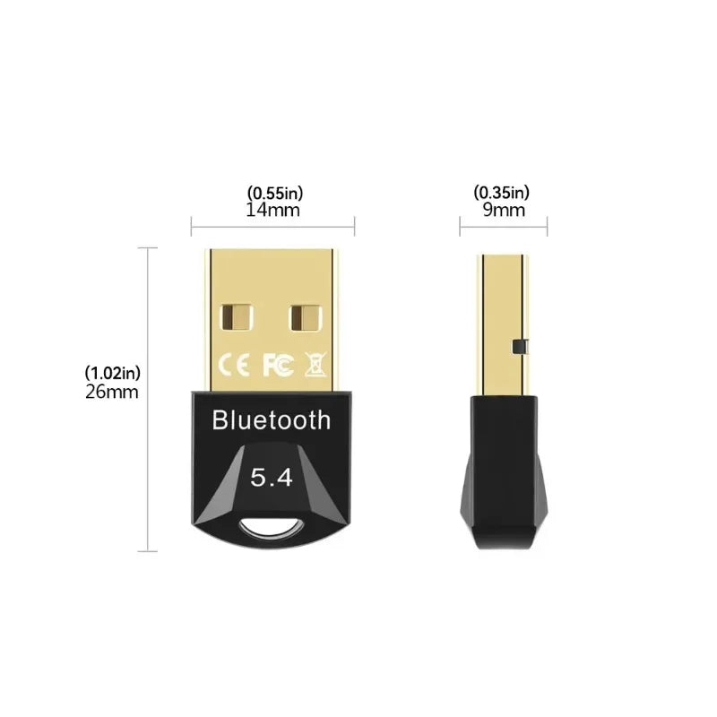 USB Bluetooth 5.4 Adapter for PC and Laptop