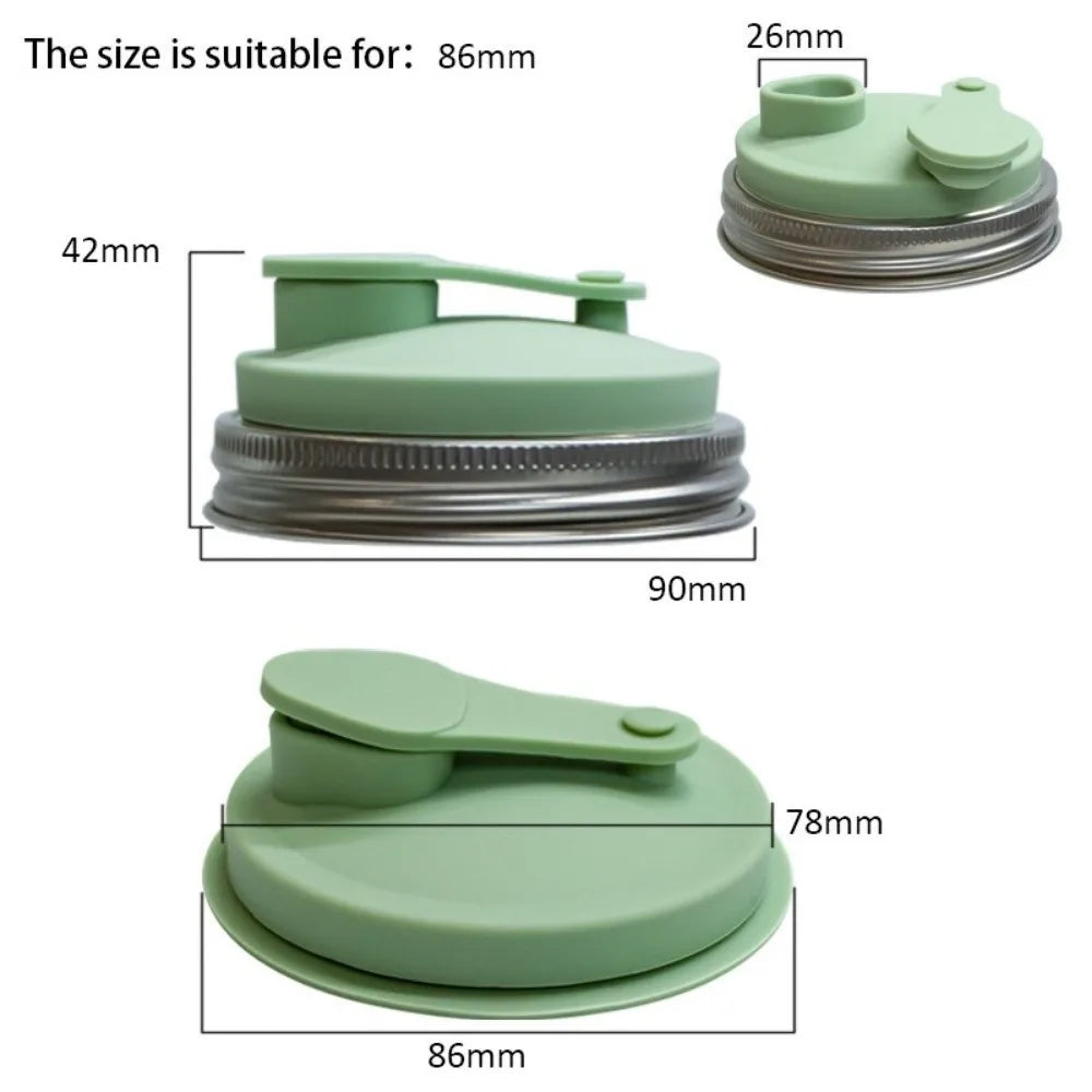 Silicone Soda Can Lid with Leak-Proof Flip Cap – Reusable