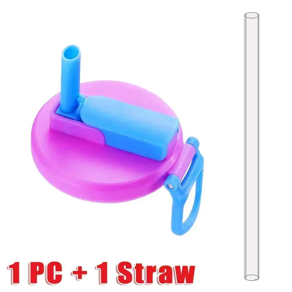 Reusable Silicone Can Lids with Built-In Straw – Standard Can Size