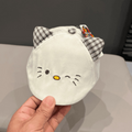 Children's Net Fabric Stitched Three-dimensional Cat Ears Cat Expression Embroidery Front Hat - Cute And Playful Style B