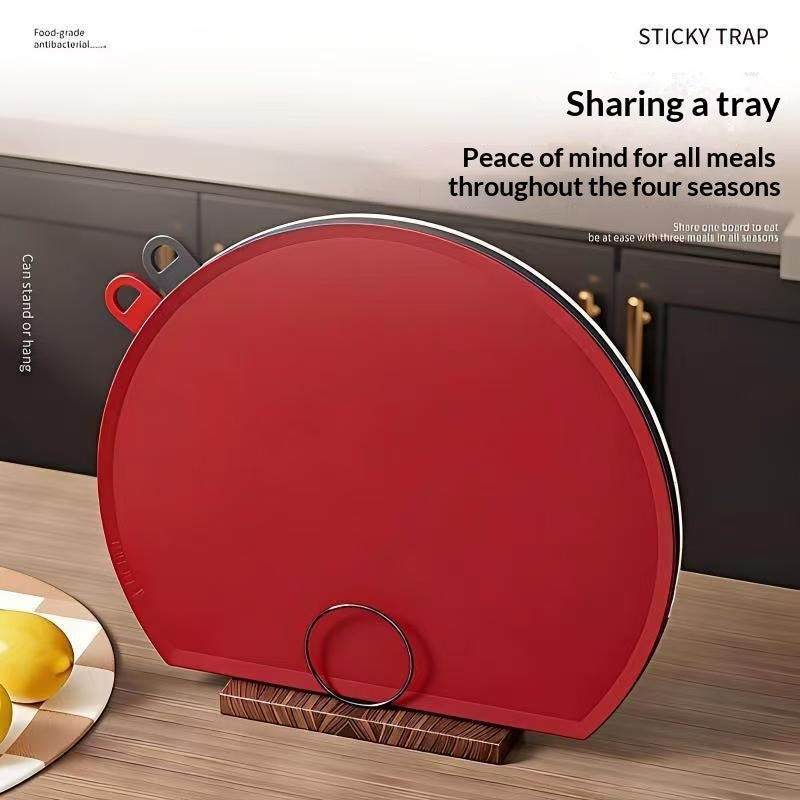 TPU Material Semi-Circular Cutting Board - Large Double-Sided Mildew-Resistant Kitchen Chopping Block Easy To Clean