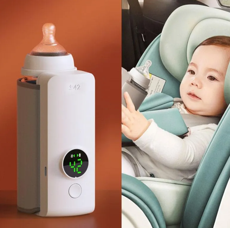 Portable USB Rechargeable Baby Bottle Warmer with Insulated Bag