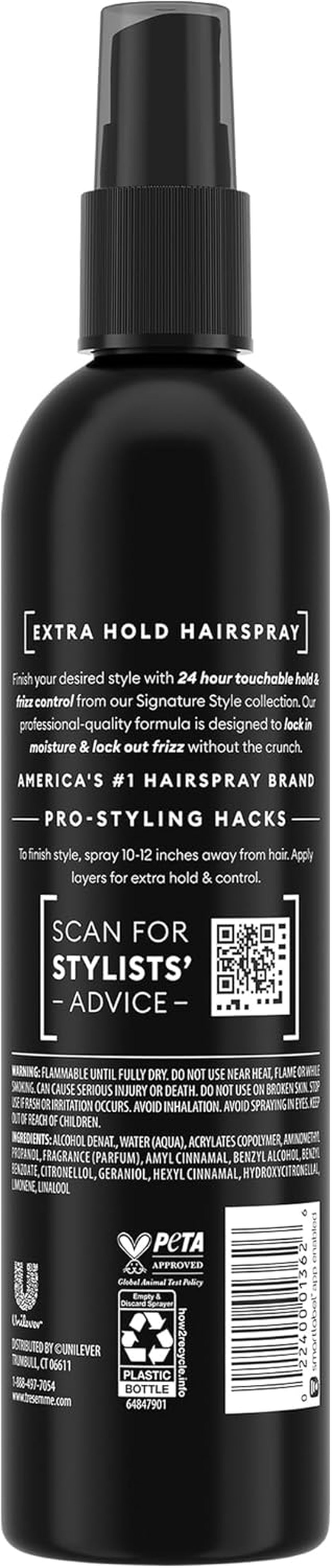 Tresemmé Extra Hold Hairspray, Non-Aerosol 3-Pack, 24H Hold & Frizz Control + Keratin Repair Hair Mask
