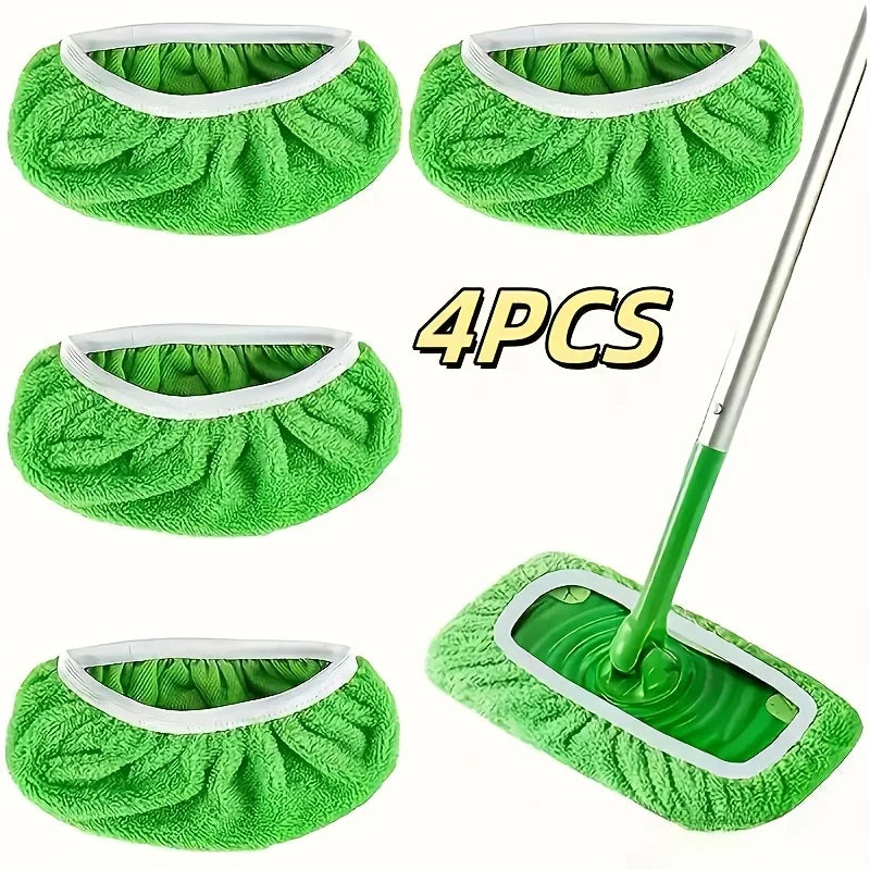 Reusable Microfiber Mop Pads with High Water Absorption – 4 Pack