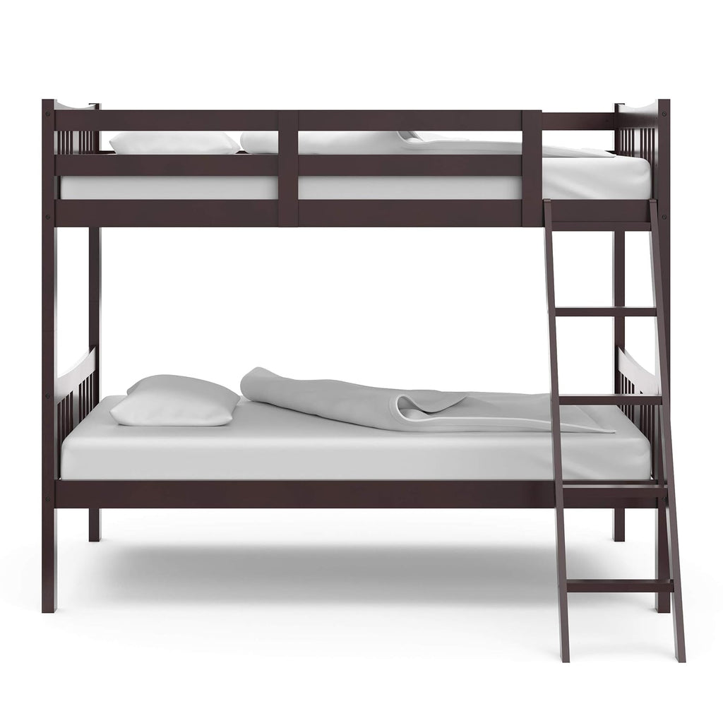 Caribou Bunk Bed Twin over Twin Bunk Bed (Espresso) - GREENGUARD Gold Certified, Twin Bunk Beds for Kids, Converts to 2 Individual Twin Beds, Bunk Beds for Kids