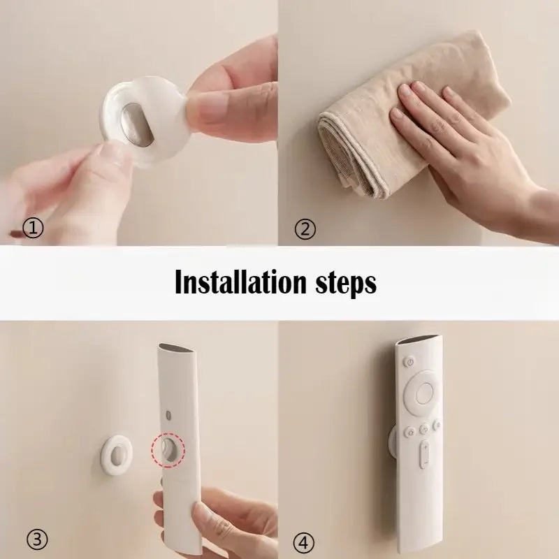 No-Drill Magnetic Remote Control Wall Holder – Set of 3