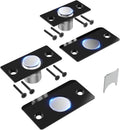 Door Ball Catch Hardware, Adjustable Hidden Magnetic Ball Catch, Stainless Steel Strike Plate with Strong Suction, Door Ball Catch Replacement for Top of Door(2 Pack, Black)