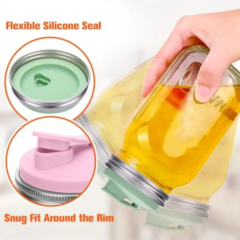 Silicone Soda Can Lid with Leak-Proof Flip Cap – Reusable