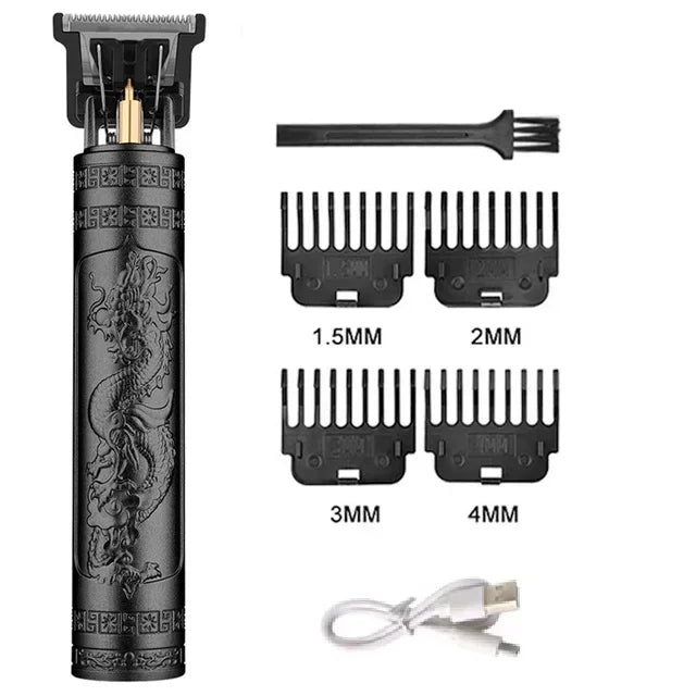 Vintage-Style Cordless Hair Clipper with USB Charging
