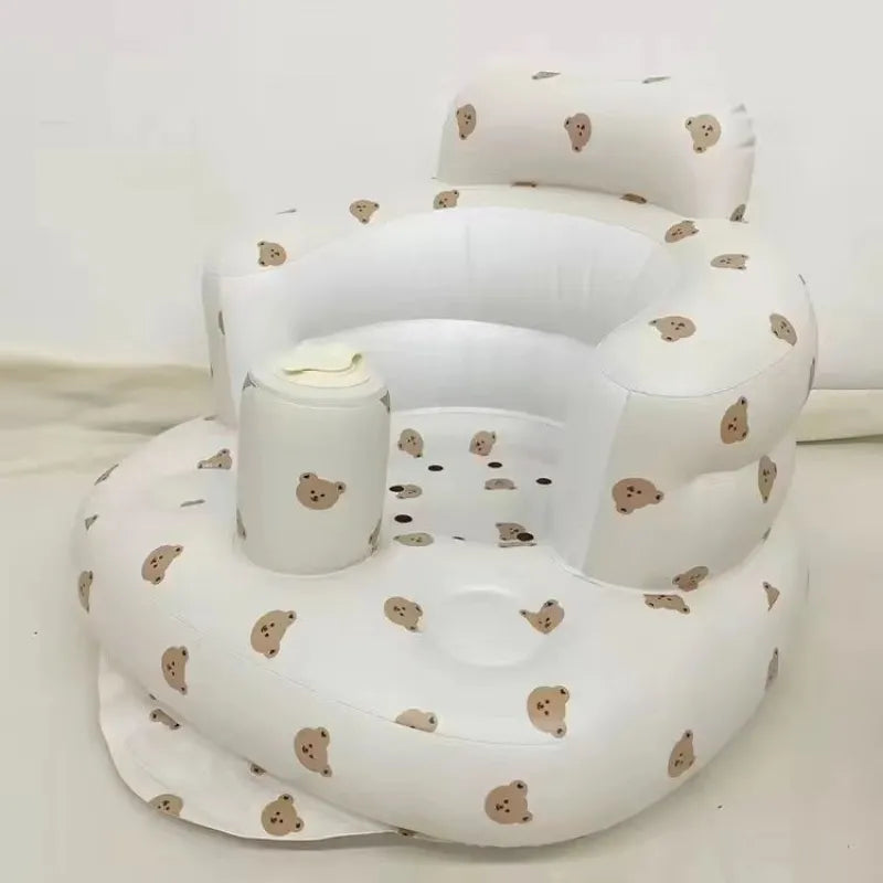 Inflatable Baby Seat Chair with Built-In Air Pump – Ages 6–24 Months