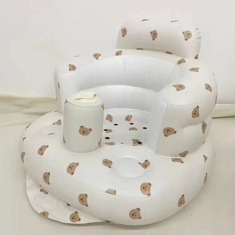 Inflatable Baby Seat Chair with Built-In Air Pump – Ages 6–24 Months