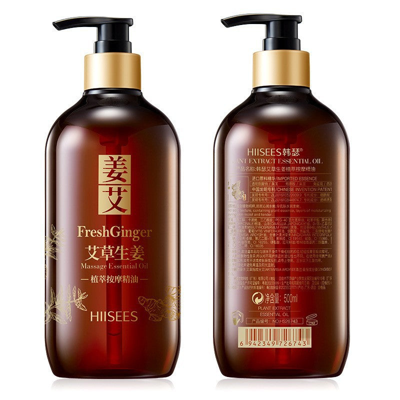 Ginger and Wormwood Body Massage Oil – 500ml Plant-Based Formula