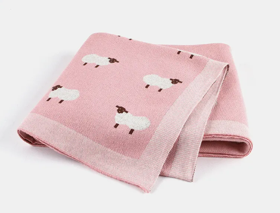 Baby Sheepskin Blanket with Windproof Protective Cover
