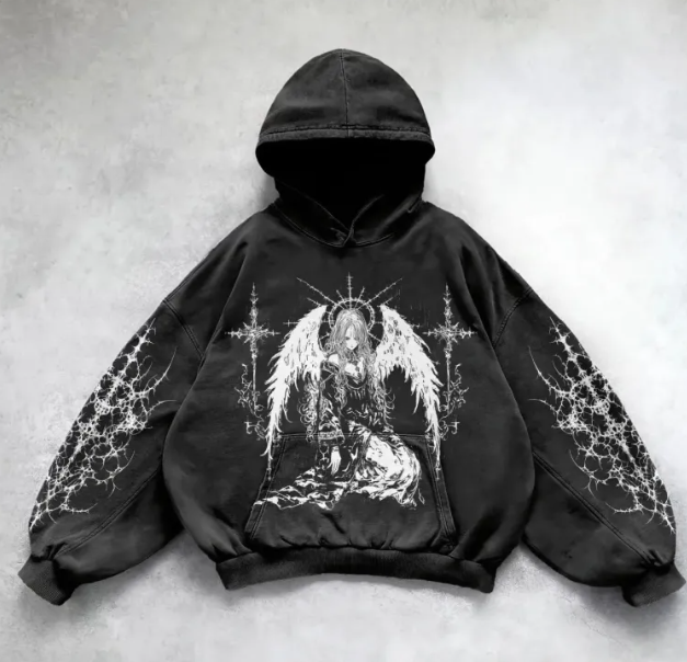 Y2K Graphic Print Streetwear Hoodie for Men and Women