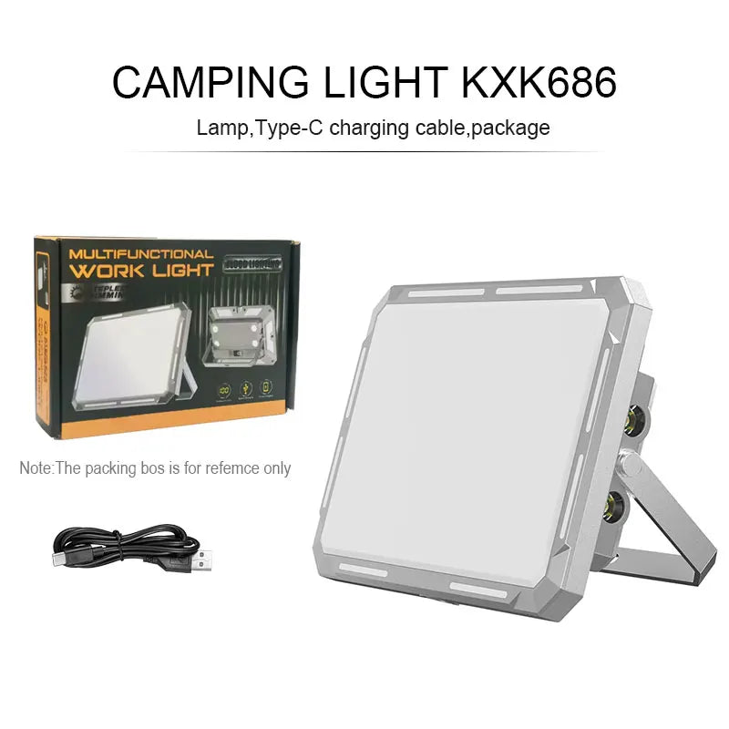 LED Camping Tent Light with Magnetic Mount – USB-C Rechargeable