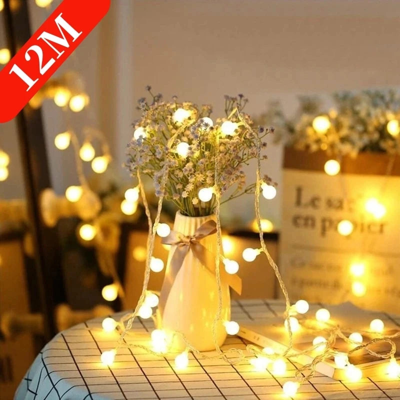 LED String Lights with USB and Battery Power – 10 Meters