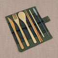 Portable Bamboo Dinnerware Set For Outdoor Travel