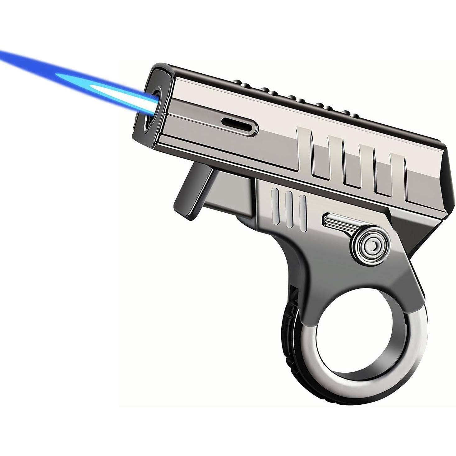 Refillable Windproof Fidget Butane Lighter -Butane Not Included - Adjustable Blue Flame