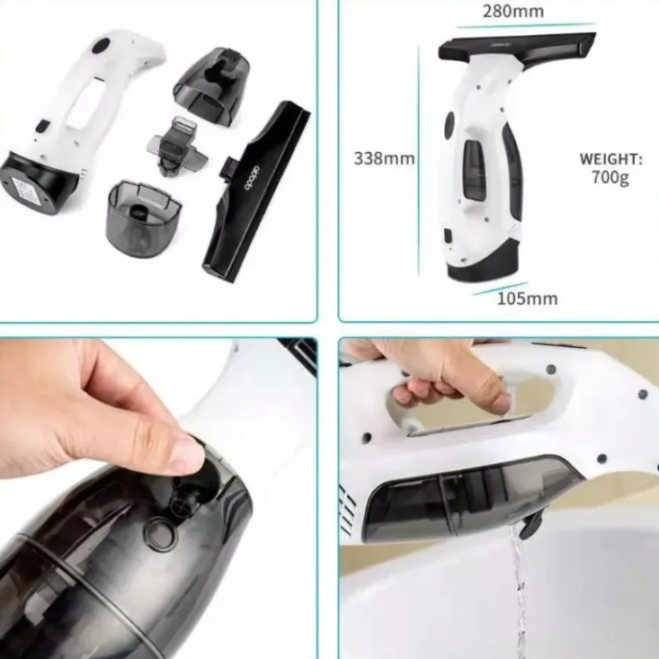 Cordless Automatic Window Cleaner for Streak-Free Glass