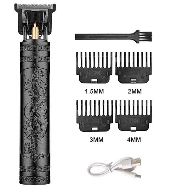 Vintage-Style Cordless Hair Clipper with USB Charging