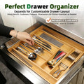 Bamboo Kitchen Silverware Storage Box Drawer
