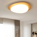 Full Spectrum Eye Protective Minimalist Modern Wood Grain Pebble Ceiling Light For The Master Bedroom