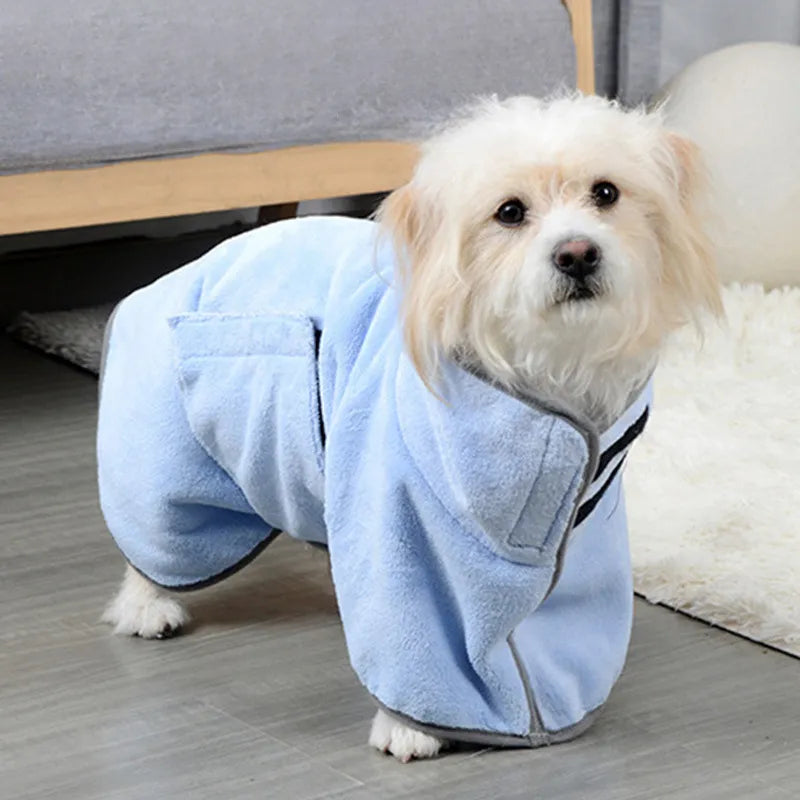 Microfiber Pet Bathrobe – Fast-Drying Dog Towel Robe with Adjustable Fit