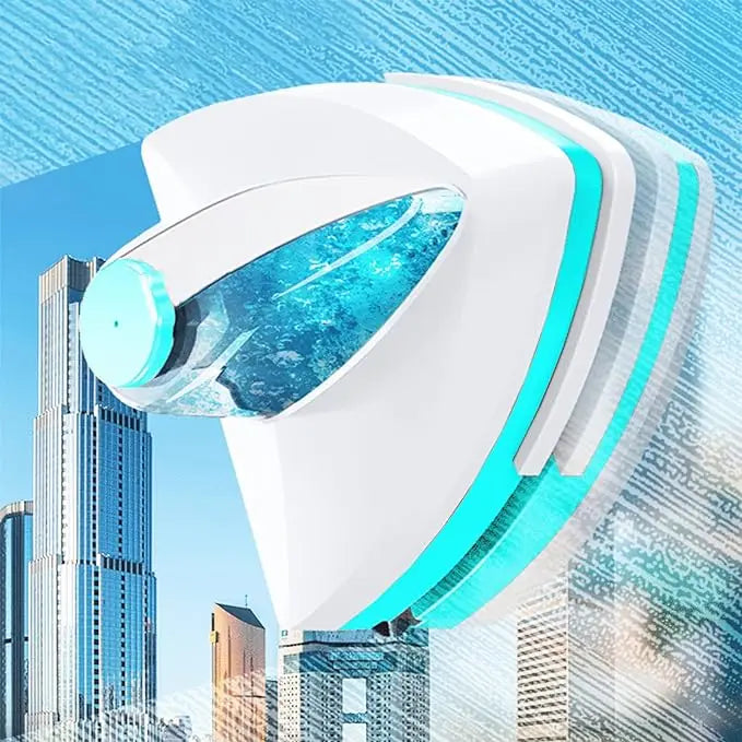 Double-Sided Magnetic Window Cleaner with Auto Drainage