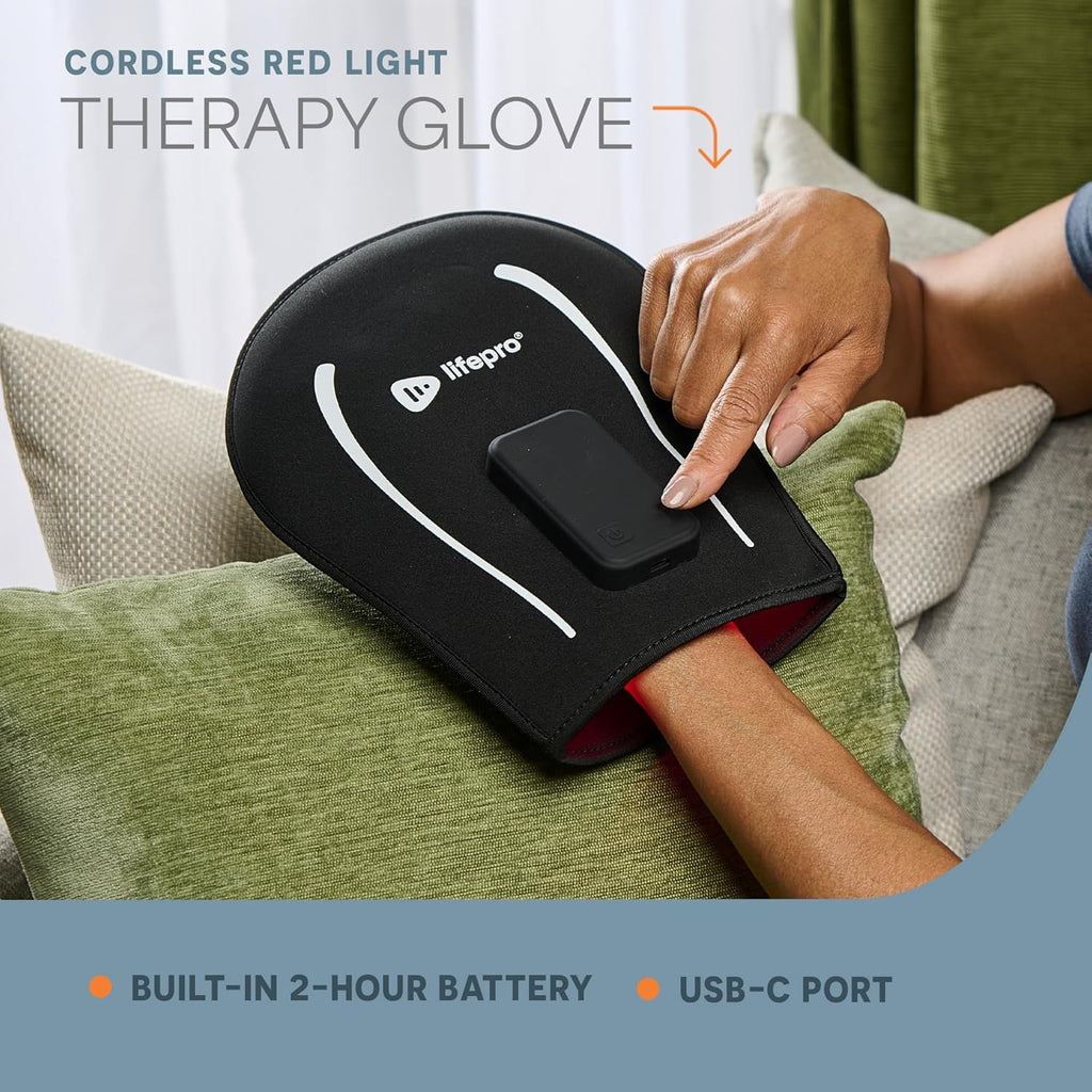 Red Light Therapy for Hands, Feet & Ankles – Cordless Glove & Foot Wrap with Dual Wavelengths (660Nm & 850Nm) Infrared Foot Therapy, Auto Shut-Off Timer for Wellness, Relaxation & Comfort