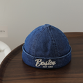 Children's Single-color English Letter Embroidered Adjustable Washable Distressed Bohemian Style Peaked Top Hat For Trav